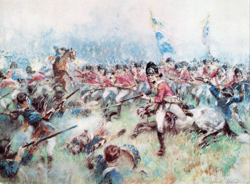 British 17th Reg of Foot Bayonet Charge at Princeton Battlefield